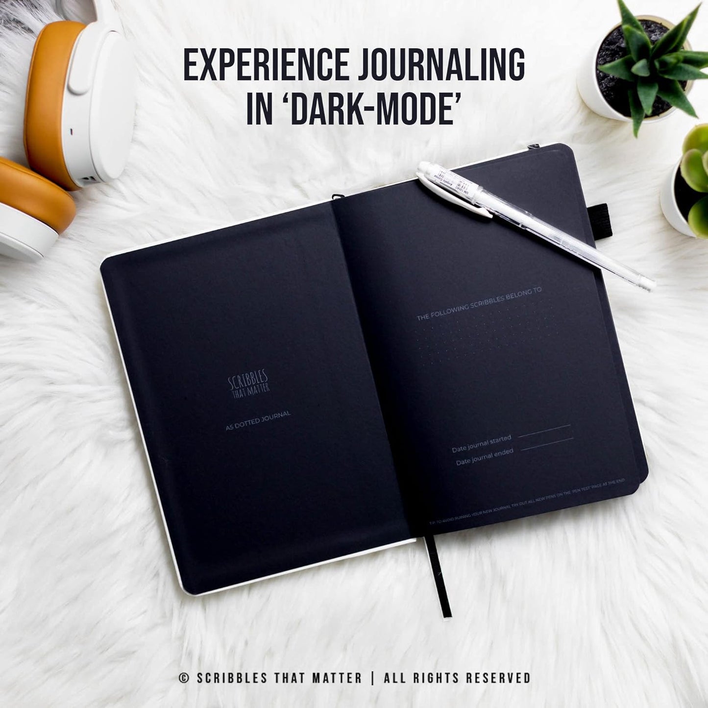 Black Paper Bullet Dotted Journal Notebook | Scribbles That Matter