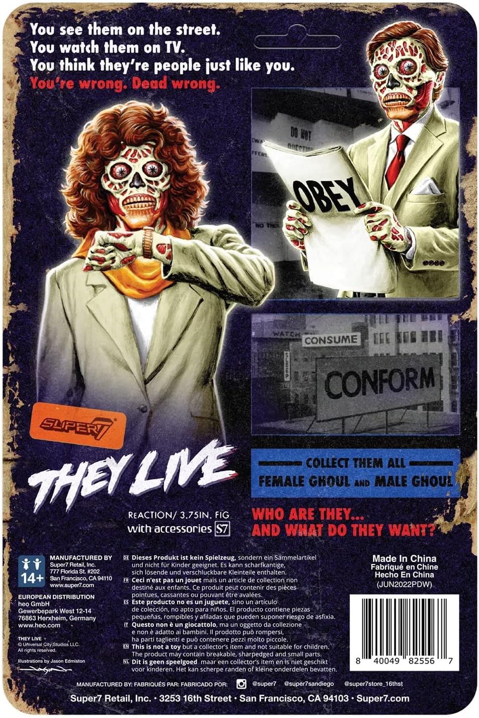 They Live Male Ghoul Glow in the Dark Action Figure | Super7
