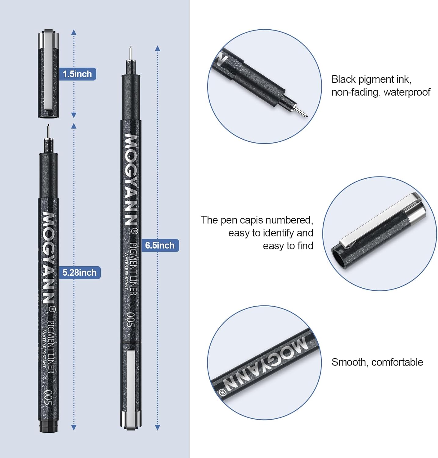 Black Drawing Pens | Mogyann