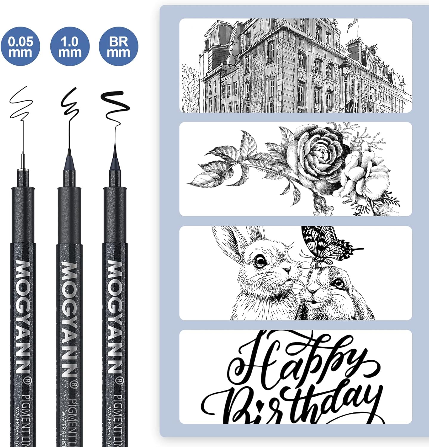 Black Drawing Pens | Mogyann