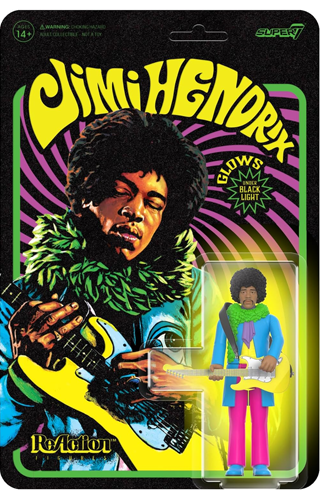 Jimi Hendrix Blacklight Action Figure | Super7