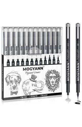 Black Drawing Pens | Mogyann